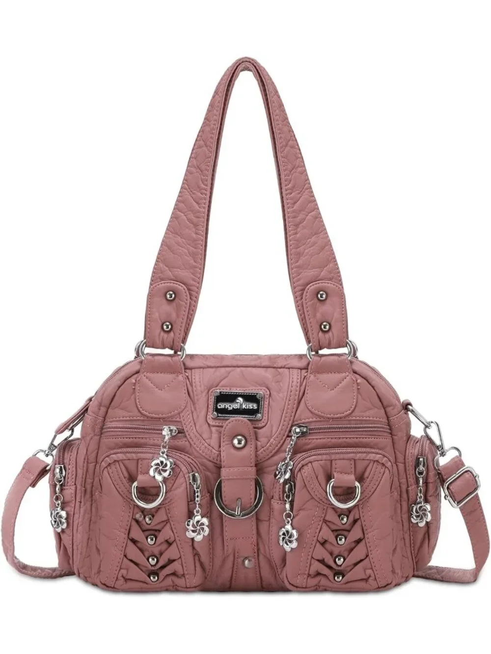 Chic Small Crossbody Handbag for Women - Soft Multipocket Hobo Purse